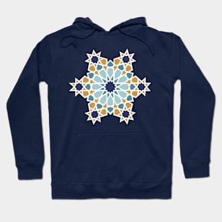 Stars over the Sea Arabic Tiles Hoodie